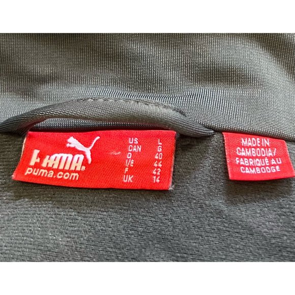 PUMA Women’s Gray and Blue Athletic Sport Track Jacket Sweatshirt Size L - Picture 3 of 5